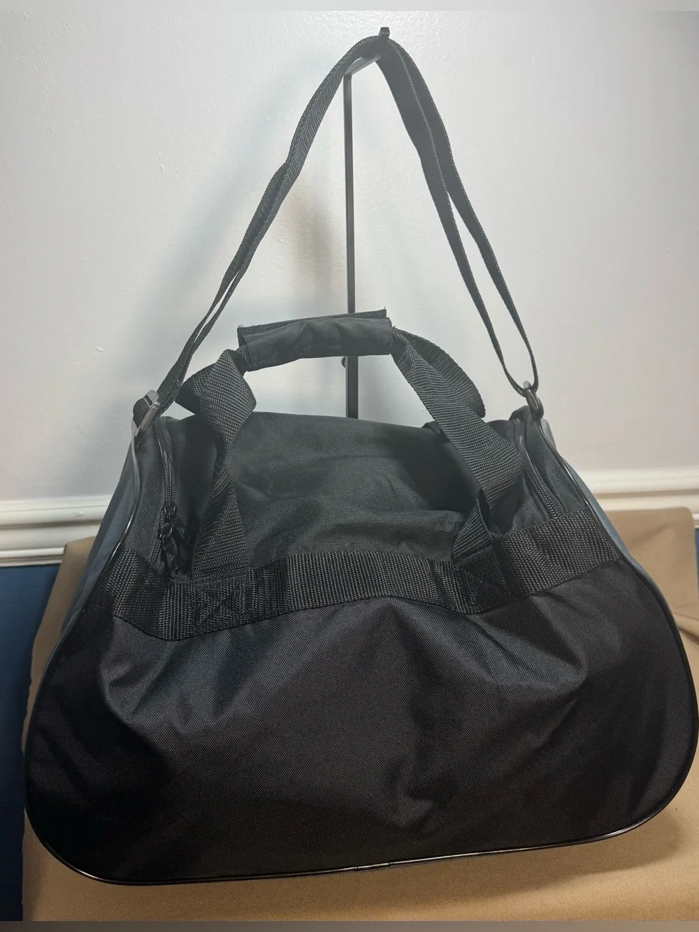 adidas Black Small Duffel Bag with White Logo
